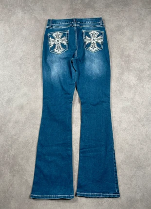 Jean boot washed croix fleur bleu high waist HY - Taille W26, marca: Vintage Dressing, estado: Bueno, tamaño: S / 36 / 8, 20,00 €, 21,70 € Protección al comprador Pro incluida