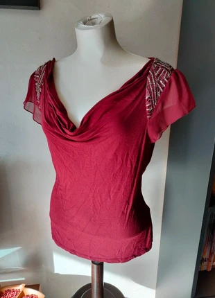 Top Morgan Bordeaux, brand: Morgan, condition: Satisfactory, size: M / 38 / 10, €1.00, €1.75 includes Buyer Protection