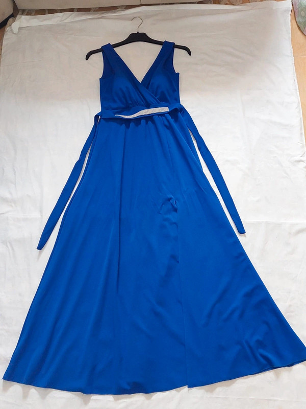 Vestido de gala azul, M 5