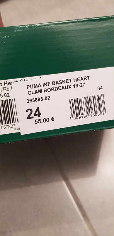 Basket puma heart sale enfant