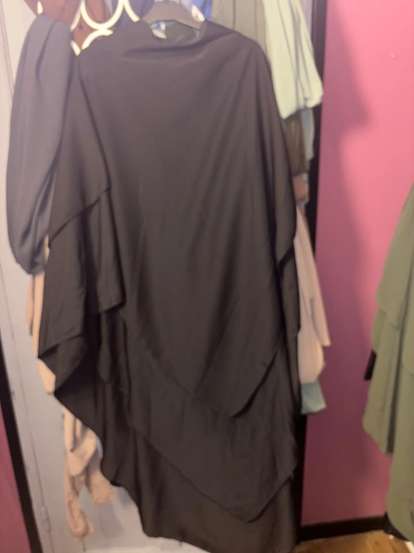 Khimar 3 voiles noir 2