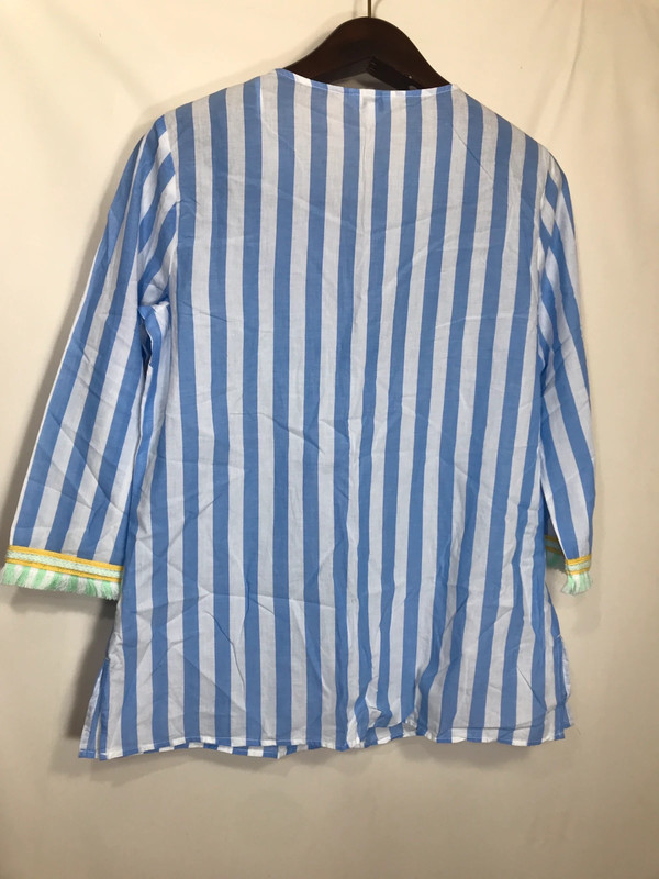 2 Crown & Ivy Blue Striped Blouse Size small 5