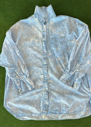 ZARA Washed Denim Shirt S  Y2K Oversized Fit Grunge Aesthetic 100% Cotton, marca: Zara, estado: Muito bom, tamanho: S / 36 / 8, €13.90, €15.30 inclui Proteção do Comprador