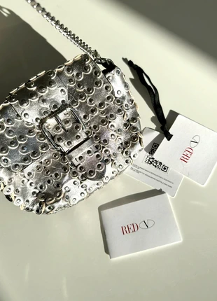 Red Valentino flower puzzle metalic sac pochette soirée bandoulière argenté crossbody bag Neuf, marca: Red Valentino, estado: Nuevo con etiquetas, 170,00 €, 179,20 € Protección al comprador incluida