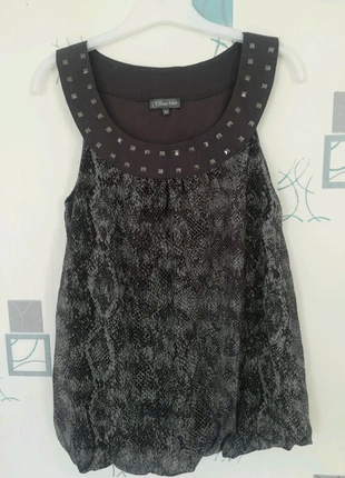 Top gris irisé sans manches, marque: Clara Vitti, état: Très bon état, taille: L / 40 / 12, 1,50 €, 2,28 € Protection acheteurs incluse