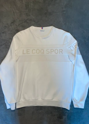 Pull à col rond Coq Sportif broderie sur le torse et l’épaule | Taille L Homme | blanc logo doré |, staat: Heel goed, maat: L, € 25,00, € 26,95 inclusief Kopersbescherming