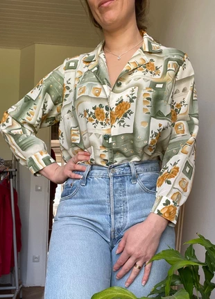 Chemise vintage à fleurs multicolores oversize, brand: Vintage Dressing, condition: Very good, size: S / 36 / 8, €10.00, €11.20 includes Buyer Protection Pro
