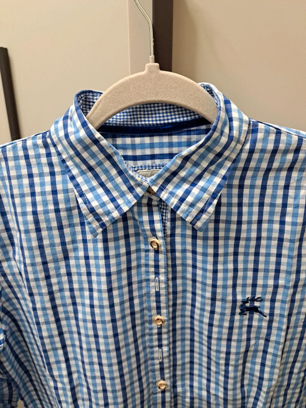 Camicia a quadri bianco  blu e azzurro 2