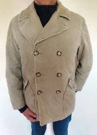 Trussardi Vintage Y2K Corduroy pea coat XL Double Breasted Italian Designer Jacket Rare”, brand: Trussardi, condition: Very good, size: XL, €30.00, €32.20 includes Buyer Protection