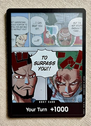 One Piece TCG English Don!! DP3 Zoro, brand: Bandai, condition: Very good, €9.90, €11.10 includes Buyer Protection Pro