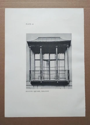 Balcony at Euston Square, London- Vintage Print - 1949, brand: NO LABEL, condition: Good, £8.99, £10.14 includes Buyer Protection Pro