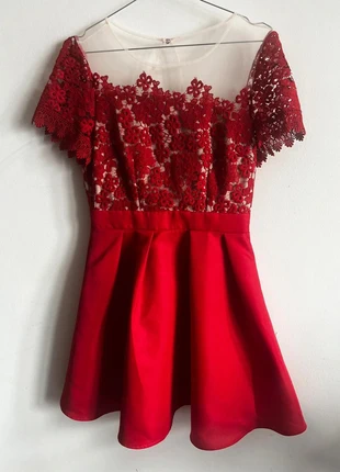 Little Mistress Size 8 Red Cocktail Dress Xmas Embroidered Floral Mesh Prom Party, brand: Little Mistress, condition: Very good, size: S / UK 8-10, £10.63, £11.86 includes Buyer Protection Pro