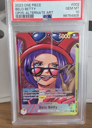 Leader Belo Betty OP-05 - PSA 10 - One Piece TCG, marke: OnePiece, zustand: Sehr gut, 85,00 €, 89,95 € inklusive Vinted-Käuferschutz