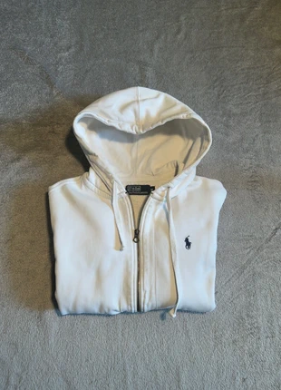 Veste à capuche/pull a capuche à zip, taille M, blanc , Ralph Lauren, vintage, marca: Ralph Lauren, estado: Muy bueno, tamaño: M, 67,00 €, 71,05 € Protección al comprador incluida