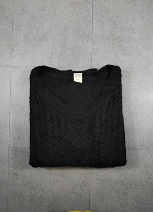 Pull - Noir - Coton - Col V - Torsadé - Taille XL - 17, marca: Vintage Dressing, estado: Muy bueno, tamaño: XL / 42 / 14, 15,00 €, 16,45 € Protección al comprador incluida