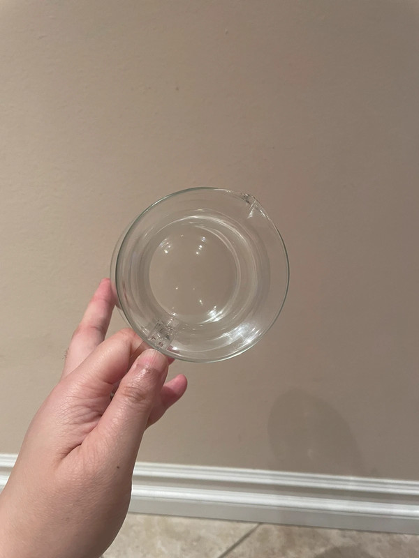 5" glass beverage pitcher. 5
