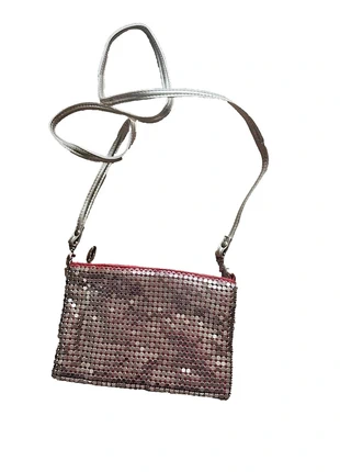 Y2K Clarins Silver metal small shoulder bag clutch bag, brand: Clarins, condition: Very good, £7.00, £8.05 includes Buyer Protection