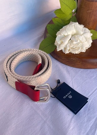 Cintura Gant Stile Nautico Rosso Bordeaux e Beige Corda Intrecciata 80cm tg M 80cm, marca: GANT, estado: Nuevo con etiquetas, tamaño: 80 cm, 28,00 €, 30,10 € Protección al comprador incluida