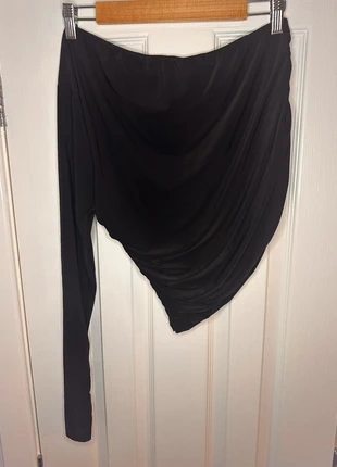 Boohoo black slinky, one shoulder, long sleeve top. Size 18, brand: Boohoo, condition: New with tags, size: L / UK 16-18, £4.00, £4.90 includes Buyer Protection