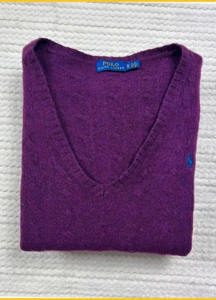 Sweat/Pull Cable Knit ,Torsadé Ralph Lauren Violet / Logo brodé Bleu / Taille S Femme, marque: Ralph Lauren, état: Très bon état, taille: S / 36 / 8, 30,00 €, 32,20 € Protection acheteurs incluse