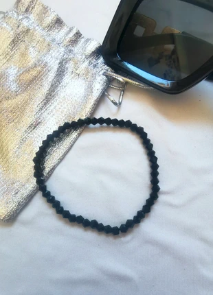 Bracelet perle de verre noir Lison, marque: Pinkaura, état: Neuf avec étiquette, 1,20 €, 1,96 € Protection acheteurs incluse