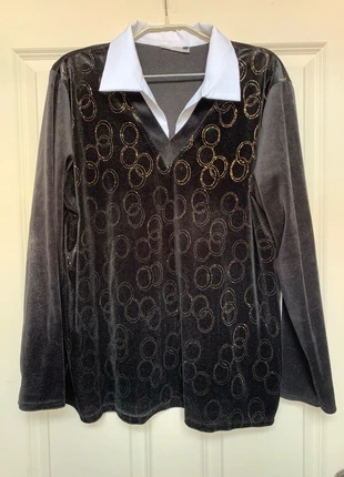 Vintage Trui Maat XXL Zwart Velours Glitter, marque: Vintage, état: Très bon état, taille: XXL / 44 / 16, 8,00 €, 9,10 € Protection acheteurs (Pro) incluse