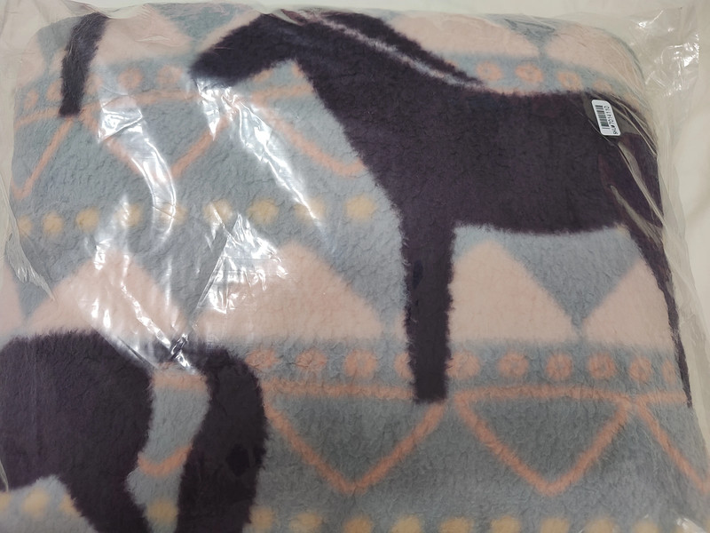 Sherpa Horse Print Blanket 3