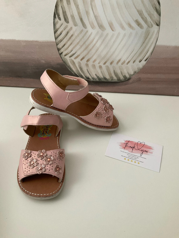 Rachel Shoes Rose Gold flowers sandals 2