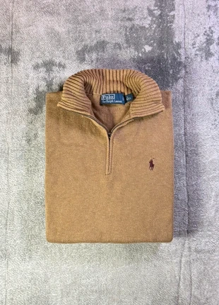 1/4 Zip | Half Zip col camionneur Ralph Lauren - Taille S - 100% coton - Marron logo bordeaux °, brand: Ralph Lauren, condizioni: Ottime, taglia: S, €65.00, €68.95 include la Protezione acquisti