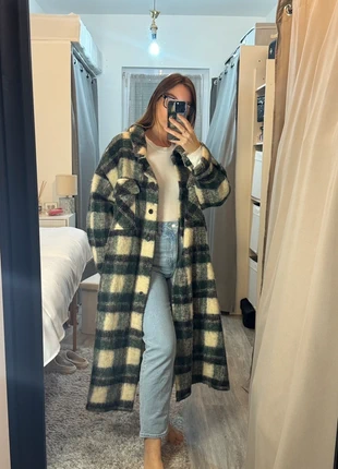 Manteau long 100% laine à carreaux, condizioni: Ottime, taglia: Taglia unica, €22.00, €23.80 include la Protezione acquisti