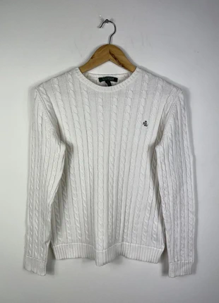 Pull Torsadé Ralph Lauren Col Rond Blanc, brand: Ralph Lauren, condition: Very good, size: M / 38 / 10, €39.00, €41.65 includes Buyer Protection Pro