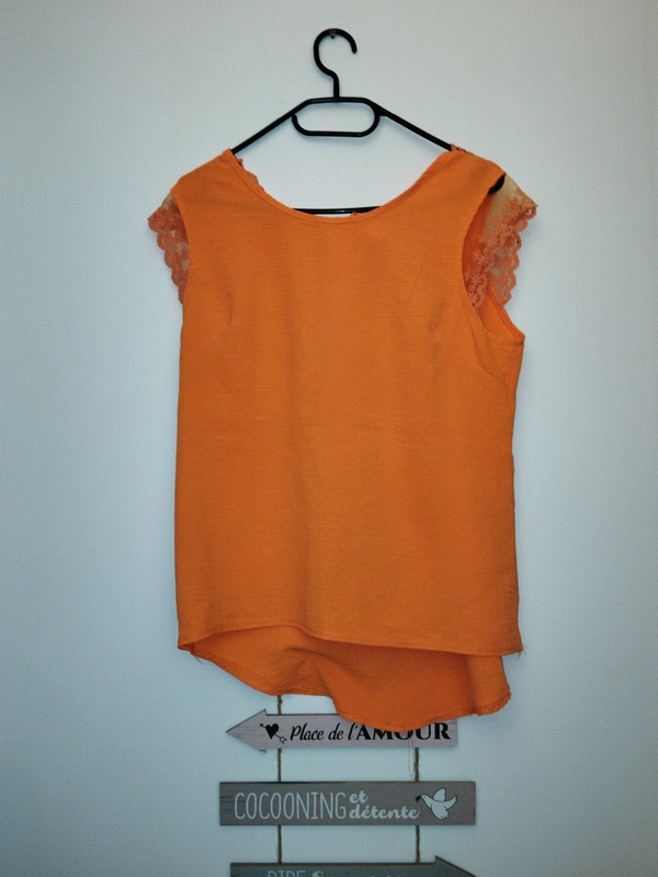 Débardeur orange taille unique 1