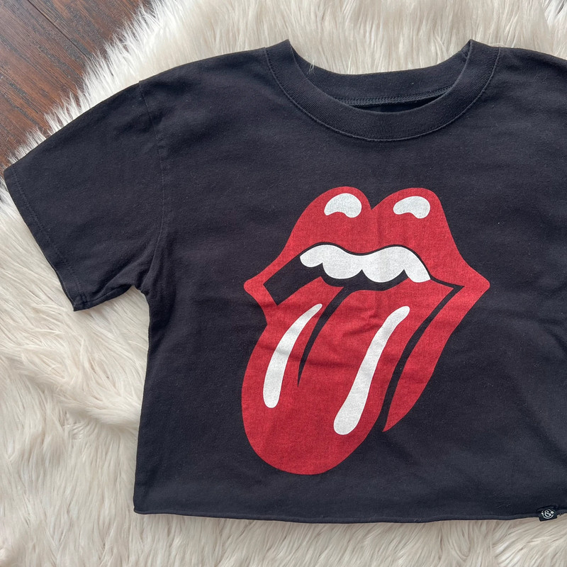 T&B Rolling Stones Black Cropped T-shirt (kids) 1