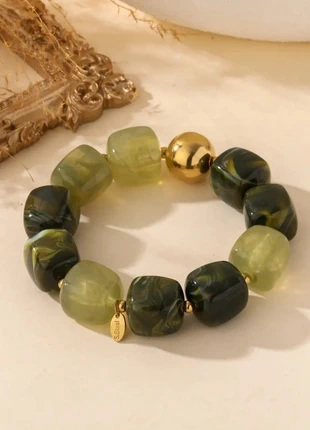 Bracelet vert dégradé, marque: justnathalie, état: Neuf avec étiquette, 13,90 €, 15,30 € Protection acheteurs incluse