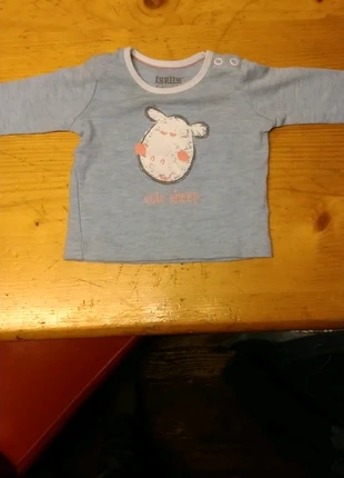 Tee-shirt bleu et rose , brand: Lupilu, condition: Good, size: Up to 1 month / 50 cm, €1.00, €1.75 includes Buyer Protection