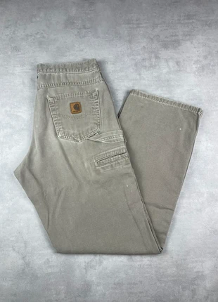 Pantalon carhartt B159 MUS single knee workwear baggy gris vintage - Taille 30x32, marca: Carhartt, estado: Muito bom, tamanho: PT 40 | W30, €29.00, €31.15 inclui Proteção do Comprador Pro