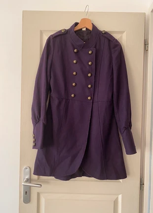 Manteau en laine militaire vintage violet, marke: LAINE, zustand: Sehr gut, größe: S / 36 / 8, 49,00 €, 52,15 € inklusive Vinted-Käuferschutz