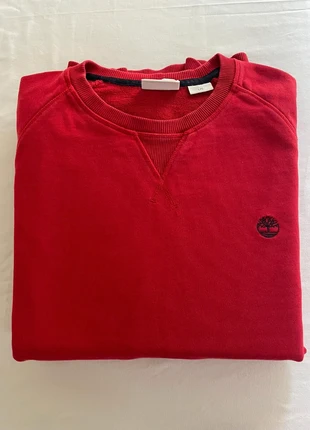 Sweat col rond Timberland homme – Rouge – Taille L, marke: Timberland, zustand: Sehr gut, größe: L, 19,90 €, 21,60 € inklusive Vinted-Käuferschutz