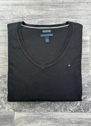 Pull col V Tommy Hilfiger Noir Taille L, brand: Tommy Hilfiger, condition: Very good, size: L / 40 / 12, €13.00, €14.35 includes Buyer Protection