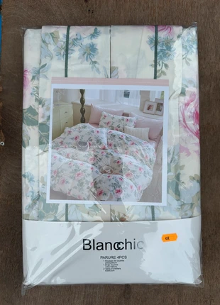 Parure de housse de couette blancchic, marque: RIKING, état: Neuf avec étiquette, taille: Queen Size (200 cm x 200-220 cm), 45,00 €, 47,95 € Protection acheteurs incluse