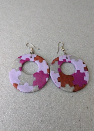 🧩Boucles d'oreilles puzzle 🎁, merk: pas de marque, staat: Heel goed, € 1,00, € 1,75 inclusief Kopersbescherming
