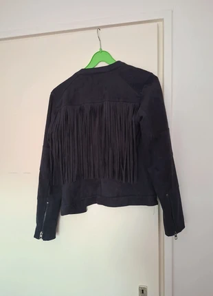 Suède jasje met franjes donkerblauw only, merk: ONLY, staat: Nieuw zonder prijskaartje, maat: S / 36 / 8, € 10,00, € 11,20 inclusief Kopersbescherming