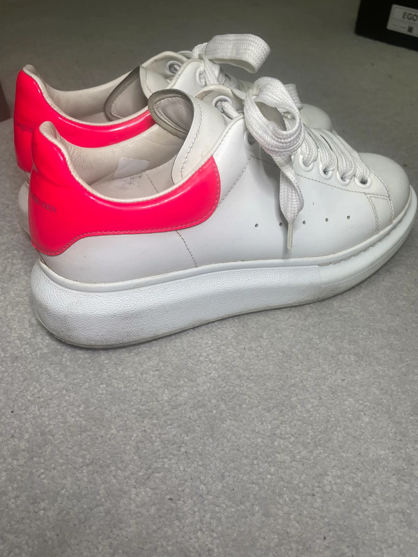 White Alexander McQueens with pink back Vinted
