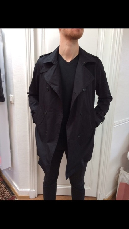 trench-coat homme Uniqlo noir XS 5