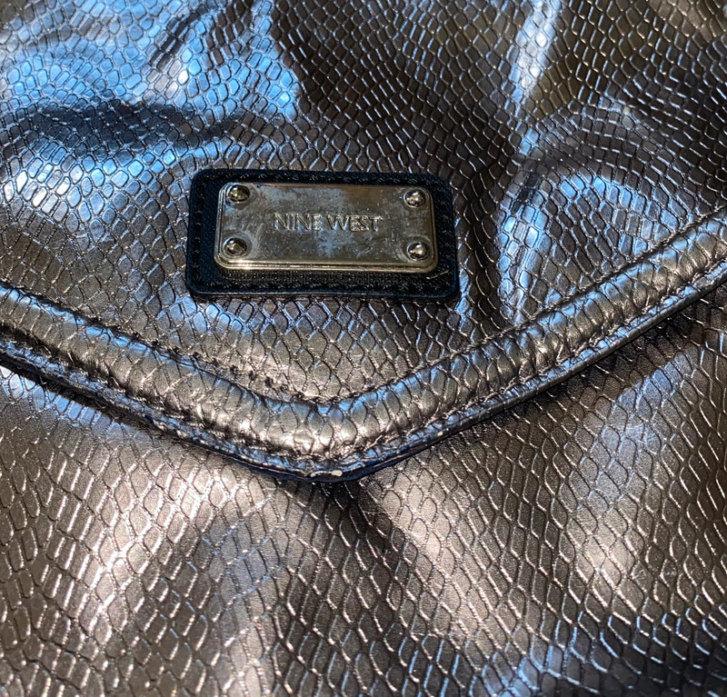 Glam Nine West Snakeskin Handbag Purse 2