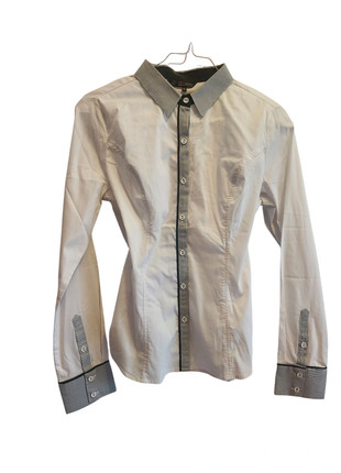 Chemisier vintage ceinturé S – Bicolore blanc/gris Y2K / alt, marque: Vintage Dressing, état: Très bon état, taille: S / 36 / 8, 8,00 €, 9,10 € Protection acheteurs incluse