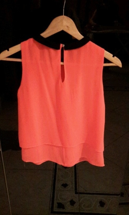 Chemise sans manches rose fluo bershka taille S 3