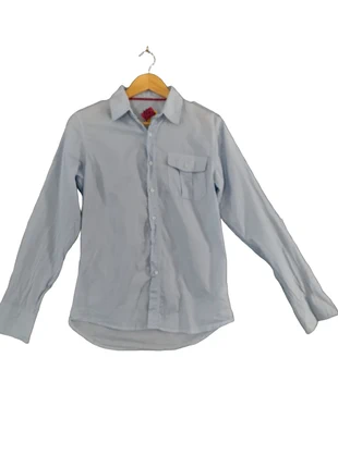 Topman Men Sky Blue Button Up Long Sleeve Shirt Size S, brand: Topman, condition: Good, size: S, £3.99, £4.89 includes Buyer Protection