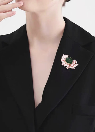 Broche Vintage Fleur Rosé Chrysoprase, marca: Fleur, estado: Novo sem etiquetas, €13.50, €14.88 inclui Proteção do Comprador