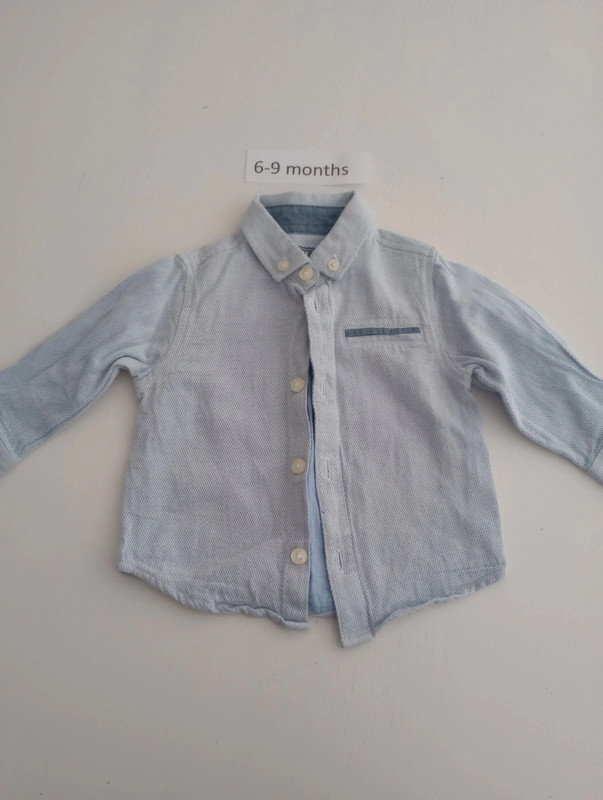 Baby boys 6 9 months blue shirt Matalan wedding smart occasion wear Vinted